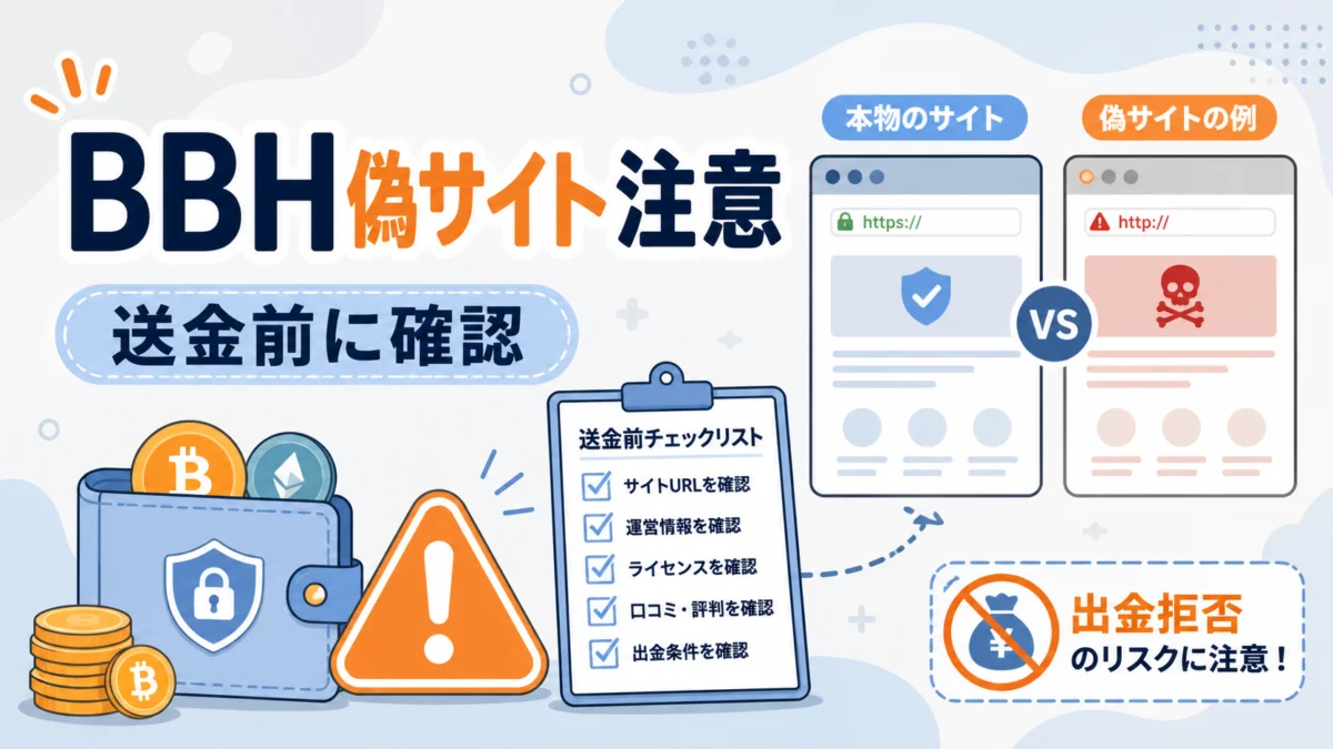 BBH偽サイト注意 送金前に確認