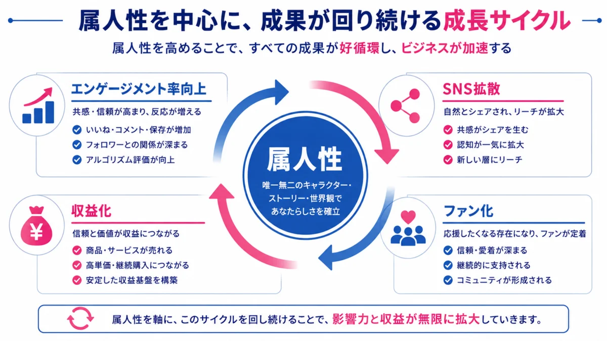 属人性×ファン化のサイクル