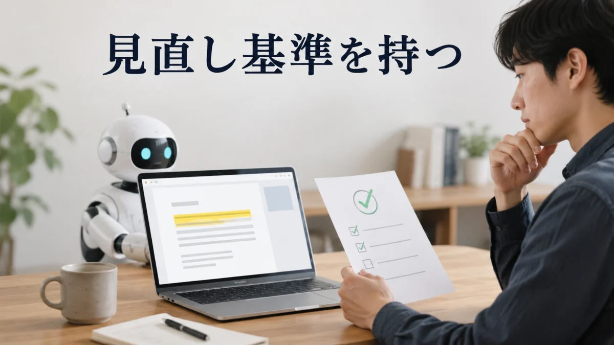 AI出力の見直し基準チェックリスト